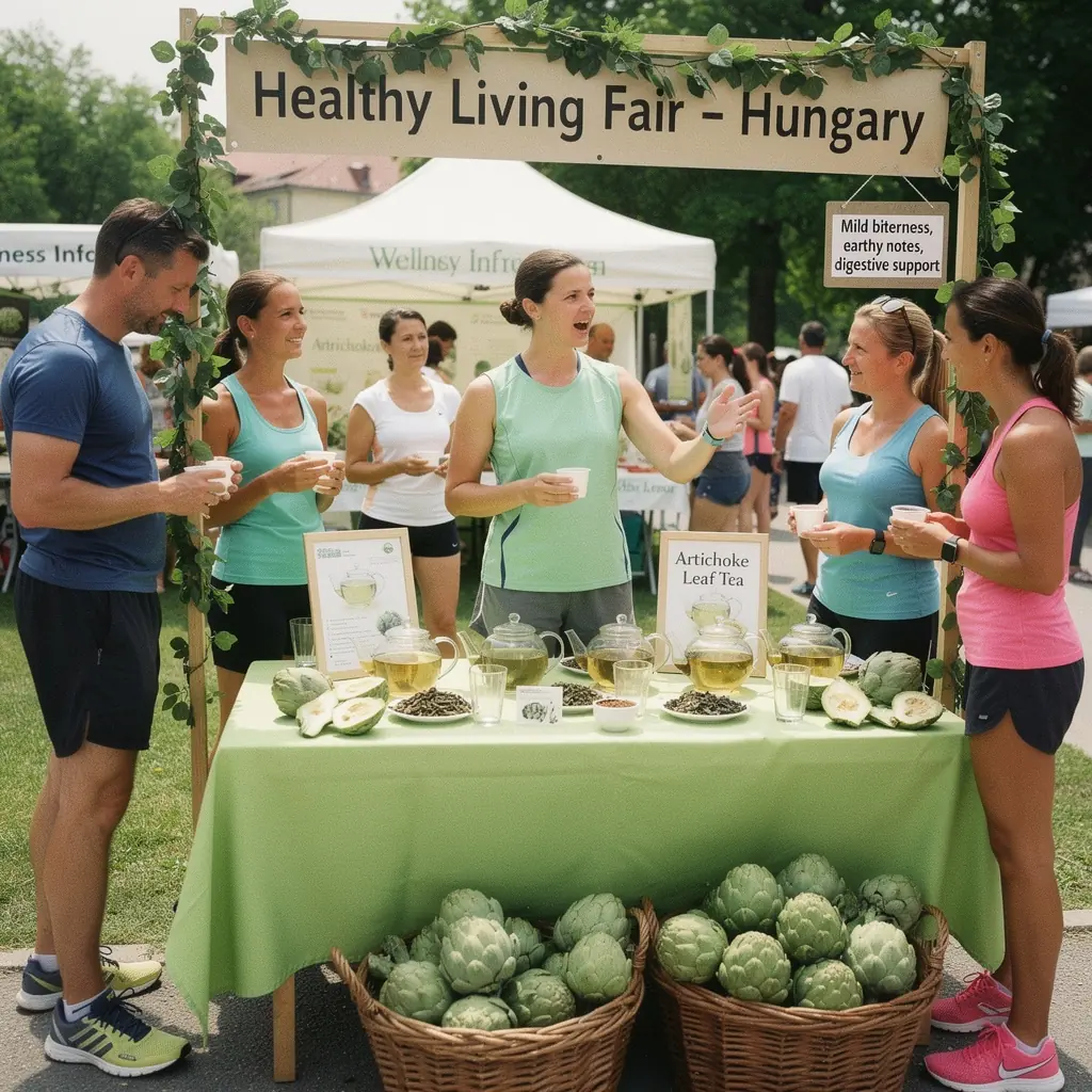 Friss articsóka levelek, amelyekből a tea készül, egy tálban.