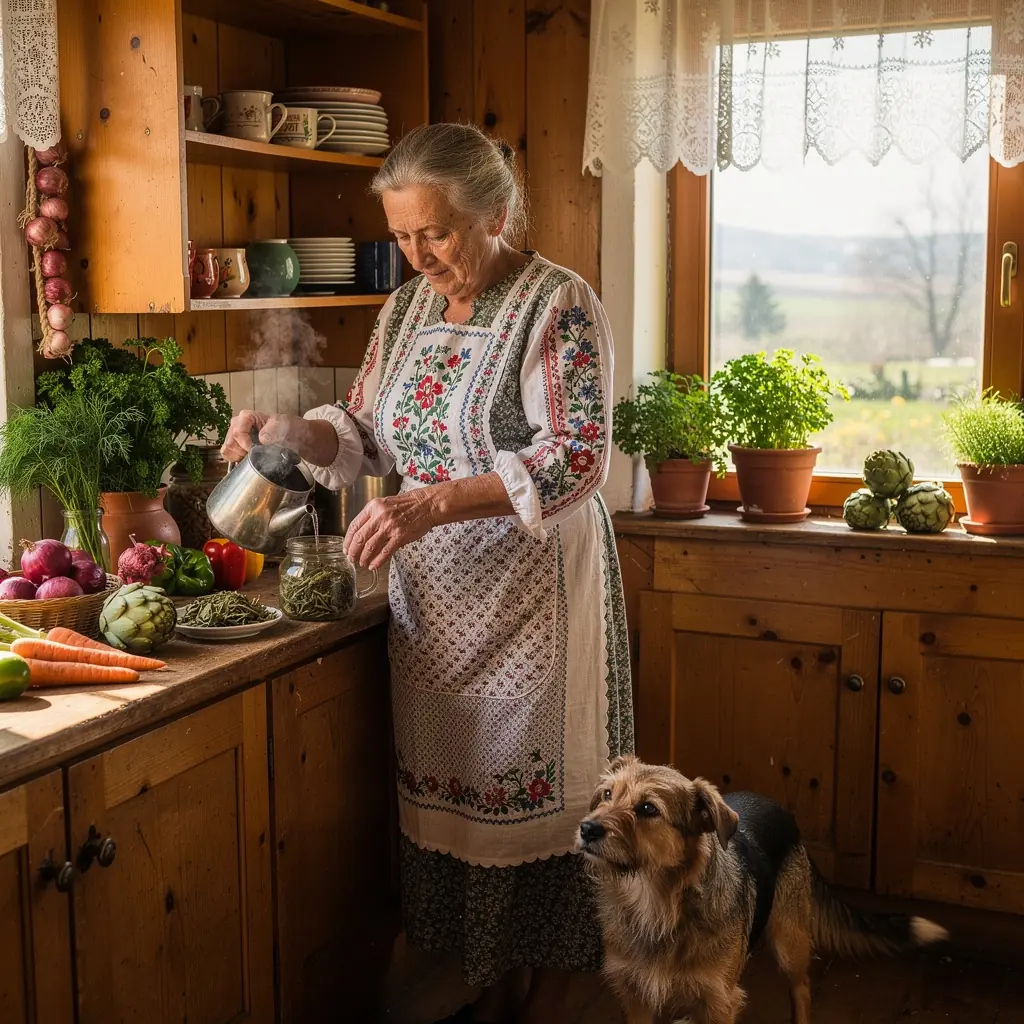 Articsóka levél tea, mellette egy könyv és egy bögre, nyugtató hangulatban.