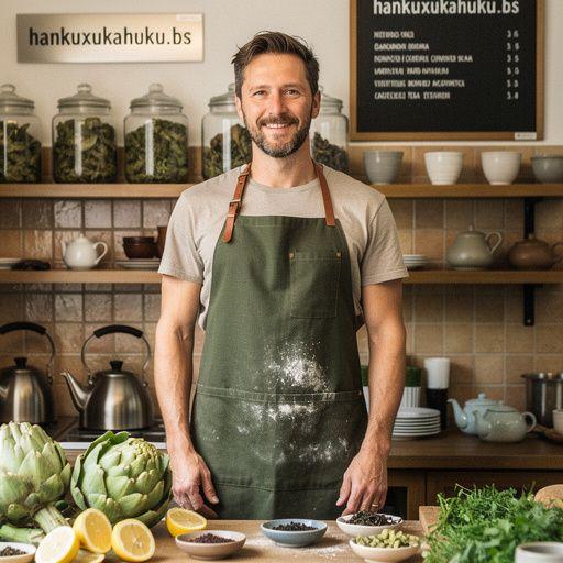 Articsóka tea készítése, forró víz és levelek kombinációja.